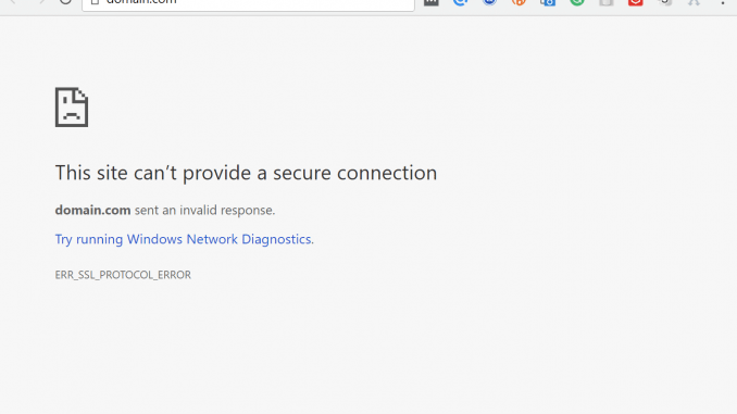 Err ssl protocol error яндекс браузер как исправить